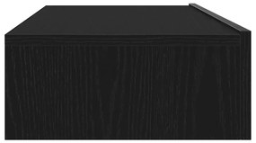2 db fekete tölgyfa TV-szekrény LED lámpákkal 60 x 35 x 15,5 cm
