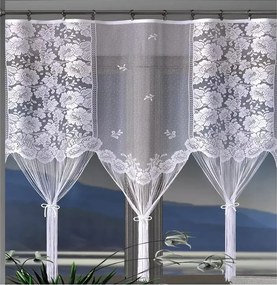 Függöny kész jacquard rojtos Fantázia 105x125 cm fehér