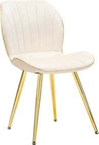 Krémszínű étkezőszék szett 2 db-os Paris – Mauro Ferretti