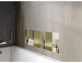 Mexen X-Wall-NR, falra szerelhető polc gallér nélkül 90 x 30 cm, fényes arany, 1951903010S