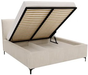 Franciaágy 140 cm Camtana (krém + fekete) (ágyráccsal) (tárolóhellyel). 1104105