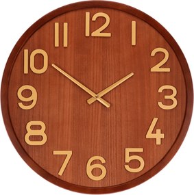 Falióra 60 cm átmérő fa és MDF furnérhatású