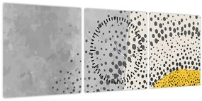 Kép - N⁰3 strand absztrakt festménye (órával) (90x30 cm)