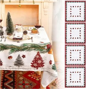 Karácsonyi szett asztalra Asztalterítő szalvéta Karácsonyi dekoráció