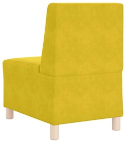 sárga bársony kanapéfotel 55 cm