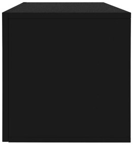 fekete szerelt fa lemeztároló doboz 71 x 34 x 36 cm