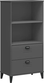 vidaXL VIKEN antracitszürke szerelt fa könyvszekrény 60 x 35 x 123 cm