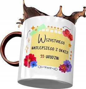 Bordó Bögre Születésnapra 55 55-es 55-ös Ajándék Nyomtatott Fotóval