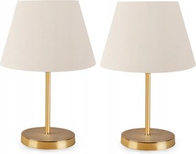 2 db-os Deno asztali lámpa szett, krémszínű