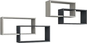 1db fali polc 104x22x45cm fehér barna GR-03