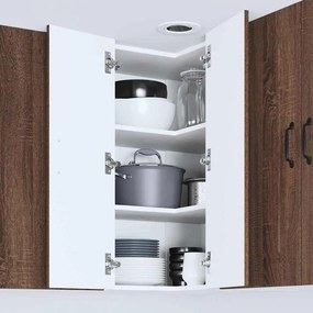 Fali konyhaszekrény ajtóval Barna Tölgy 57 x 57 x 80 cm Faanyag