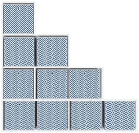10 db kék nem szőtt szövet összecsukható tárolódoboz 32x32x32cm