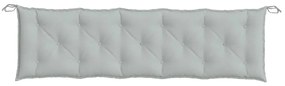 2 db melange világosszürke szövet kerti padpárna 180 x 50 x 7cm