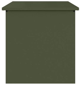 vidaXL Olíva Zöld Kültéri Tárolódoboz - 55 x 50,5 x 50 cm, hidegen hengerelt acélból készült.