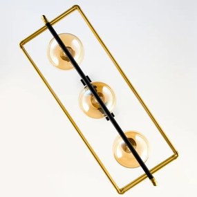 Jupiter 2027 - Csillár zsinóron FIORI 3xG9/10W/230V fekete/arany/bézs