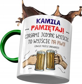 Zöld Bögre Kamilla Barátnőknek Ajándék Nyomtatott Fotóval