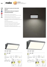 Redo 90159 - LED Kültéri fali lámpa MAKO 1xLED/12W/230V IP65