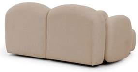 Világosbarna buklé sarokkanapé (bal oldali-heverő résszel) Orbit – Ropez