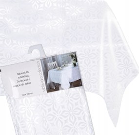 Abrosz asztalra fehér téglalap alakú 180x130 cm poliészter mintás