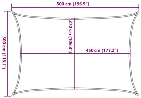 piros HDPE napvitorla 160 g/m² 3 x 5 m