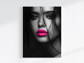 Vászonkép Canvas Portré Nő Arc Makró Fotó Neon Rózsaszín 75x100