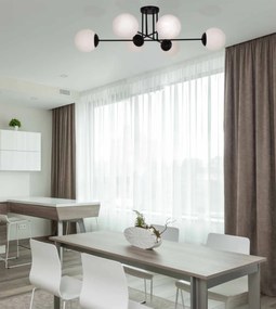 KAJA K-4925 SAVOY Fekete Színű Mennyezeti Lámpa 6xE27 15W IP20