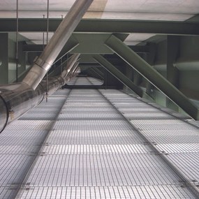 Acél padlórács 40 x 100 x 3 cm, ezüst