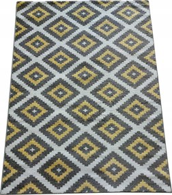Mono szőnyeg szürke-sárga szuper minőségű fríz 160/220
