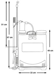 Háti permetező, 16 L