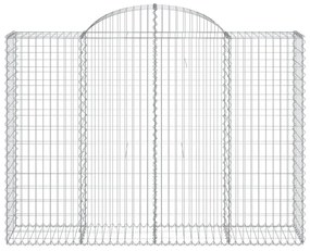 vidaXL íves horganyzott vas gabion kosár 200x50x140/160 cm
