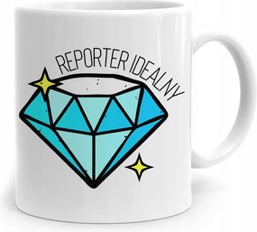 Riporter Újságíró Bögre Tökéletes Riporter fényképes nyomtatással