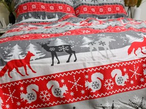 Flanel ágynemű SNOWY FOREST szürke Ágyneműhuzat mérete: 70 x 90 cm | 140 x 200 cm