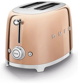 50-es évekbeli, Retro stílusú kenyérpirító, P2 rózsaszín arany 950W - SMEG