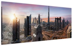 Kép - Dubai panorámája (120x50 cm)