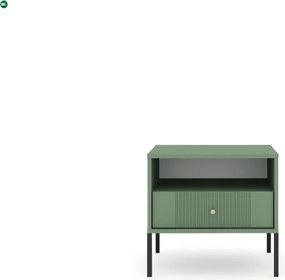 Éjjeliszekrény smoke green színben fekete elemekkel arany fogantyúkkal – ISEO IS06