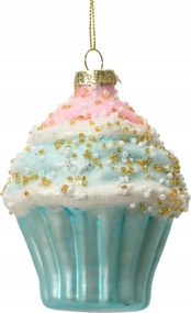 Ăveg muffin gömb kĂ©k-fehĂ©r muffin