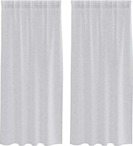 vidaXL Voile Függöny 2 pcs Világosszürke 175 x 140 cm Poliészter