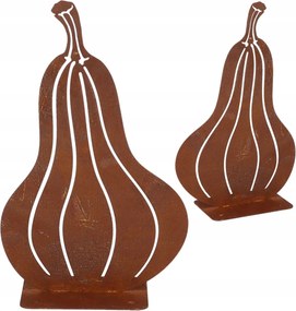 Fém Sütőtök dekoratív h27 cm Kerti Dekoráció Őszi Teraszra Acél