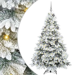 vidaXL Mű karácsonyfa 300 LED-del állvánnyal Fehér 180 cm PE és PVC