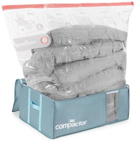 Vákuumos műanyag ruhatároló doboz szett 3 db-os 65x45x27 cm Blue Edition – Compactor