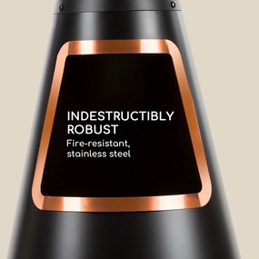 Blumfeldt Volantis Cupric, kerti kandalló, acél, rozsdamentes acél, fekete