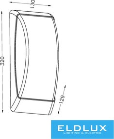 ELDLUX 567WB-H320-G Modern Kültéri Fali Lámpa IP44