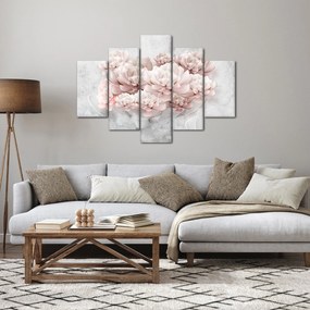 Kép - Rózsaszín virágok a falon (150x105 cm)