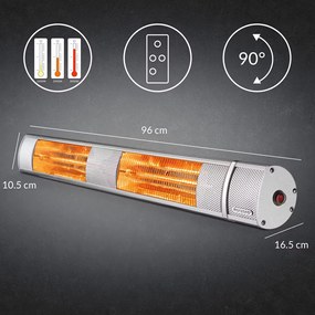 Deuba Sugárzó fűtőtest 3000 W - ezüst