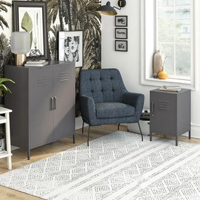 Szürke fém szekrény 80x102 cm Bradford – Støraa