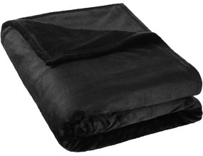 tectake 400947 mikroplüss melegítő takaró - 220 x 240 cm, fekete