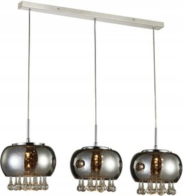 AZzardo Burn függőlámpa króm AZ2454 G9 3x40W IP20 90cm króm