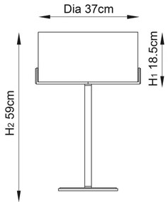 Endon 72631 - HAYFIELD asztali lámpa 1xE27/40W/230V bronz/szürke