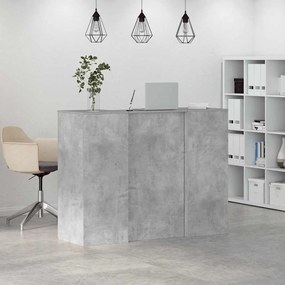 Recepciós pult betonszürke 135x50x103,5 cm szerelt fa