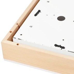 Mennyezeti lámpa NATURAL SQUARE 4xE27/15W/230V 39x39 cm fenyő/fehér